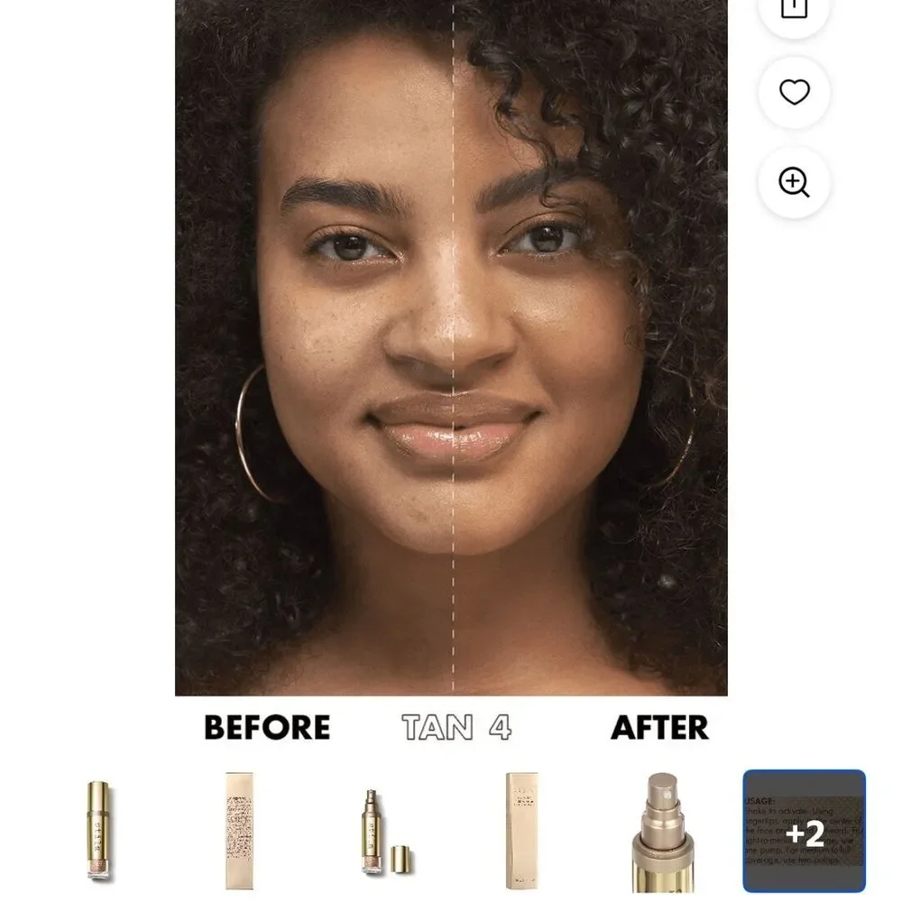 Stila Hide & Chic Foundation tan 4 in Gold and Tan